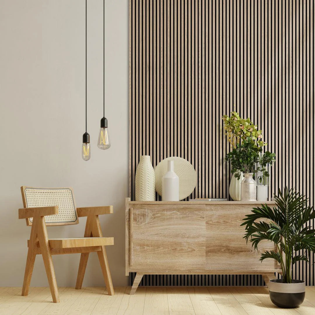 Acoustic Slatted Wall Panels (Multiple Colours)