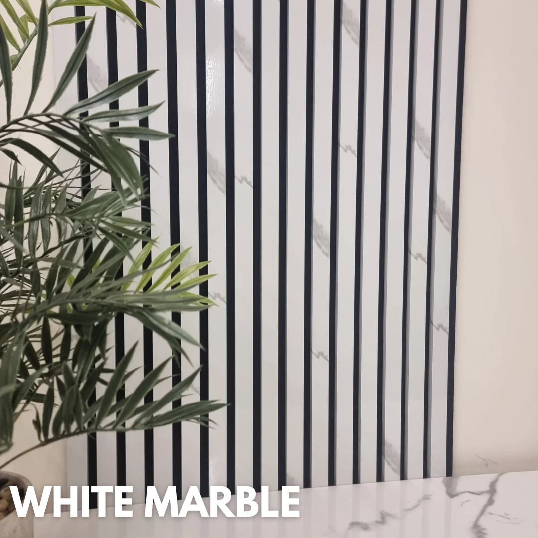 300cm x 60cm Acoustic Slatted Wall Panel (Multiple Colours)
