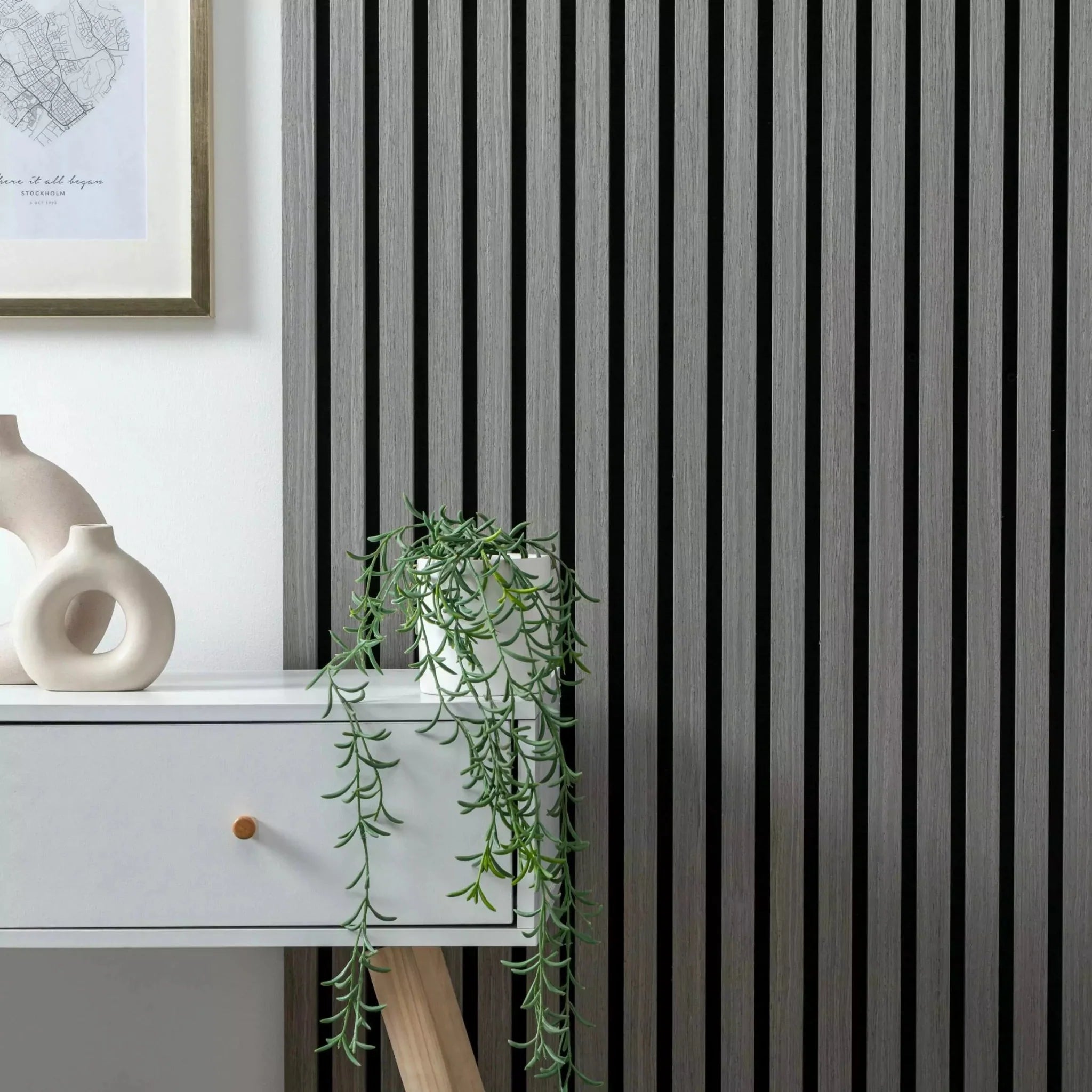 Acoustic Slatted Wall Panels (Multiple Colours)